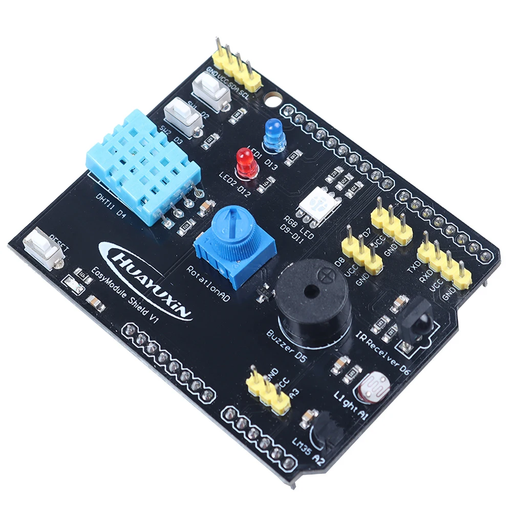 Multifunction Sensor Expansion Board DHT11 LM35 Temperature Humidity For Arduino UNO RGB LED IR Receiver Buzzer Electronic Board