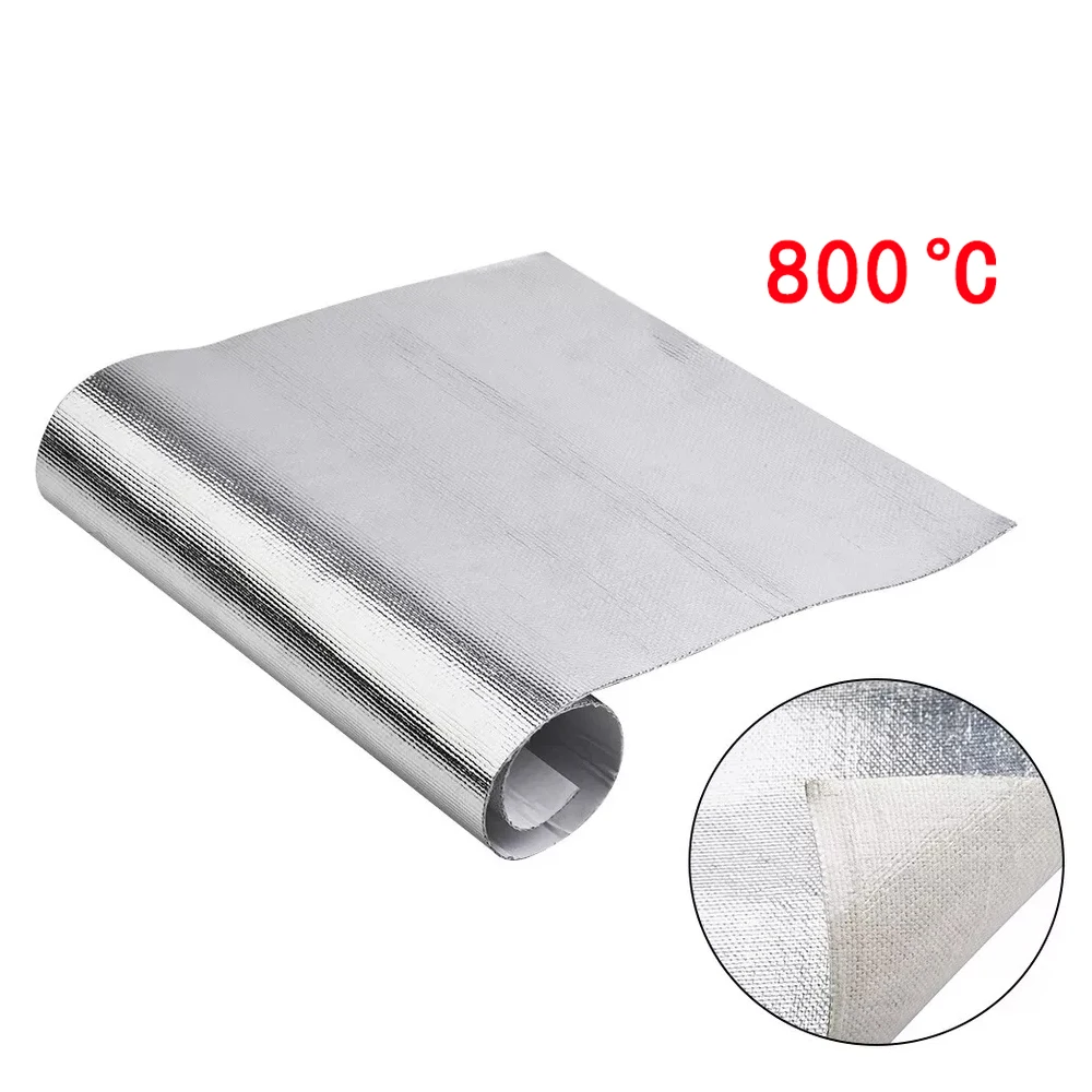 

25x50cm 25x100cm 1pcs Car Heat Protection Film Car Fender Heat Auto Motorcycle Heat Shield Insulation Exhaust Engine Film Wrap