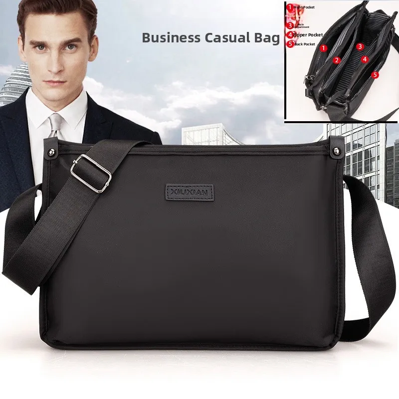 

Men's Casual Oxford Cloth Crossbody Bag Large Capacity Business Travel Shoulder Bag Diagonal Bag Leisure Outing Single Bag
