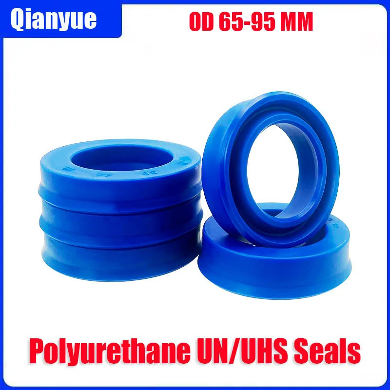 PU Polyurethane UN/UHS الأختام الهيدروليكية ID 65-95 مم، مجموعة أختام الأسطوانة المقاومة للاهتراء ذات الضغط العالي (معيار ISO 6547)