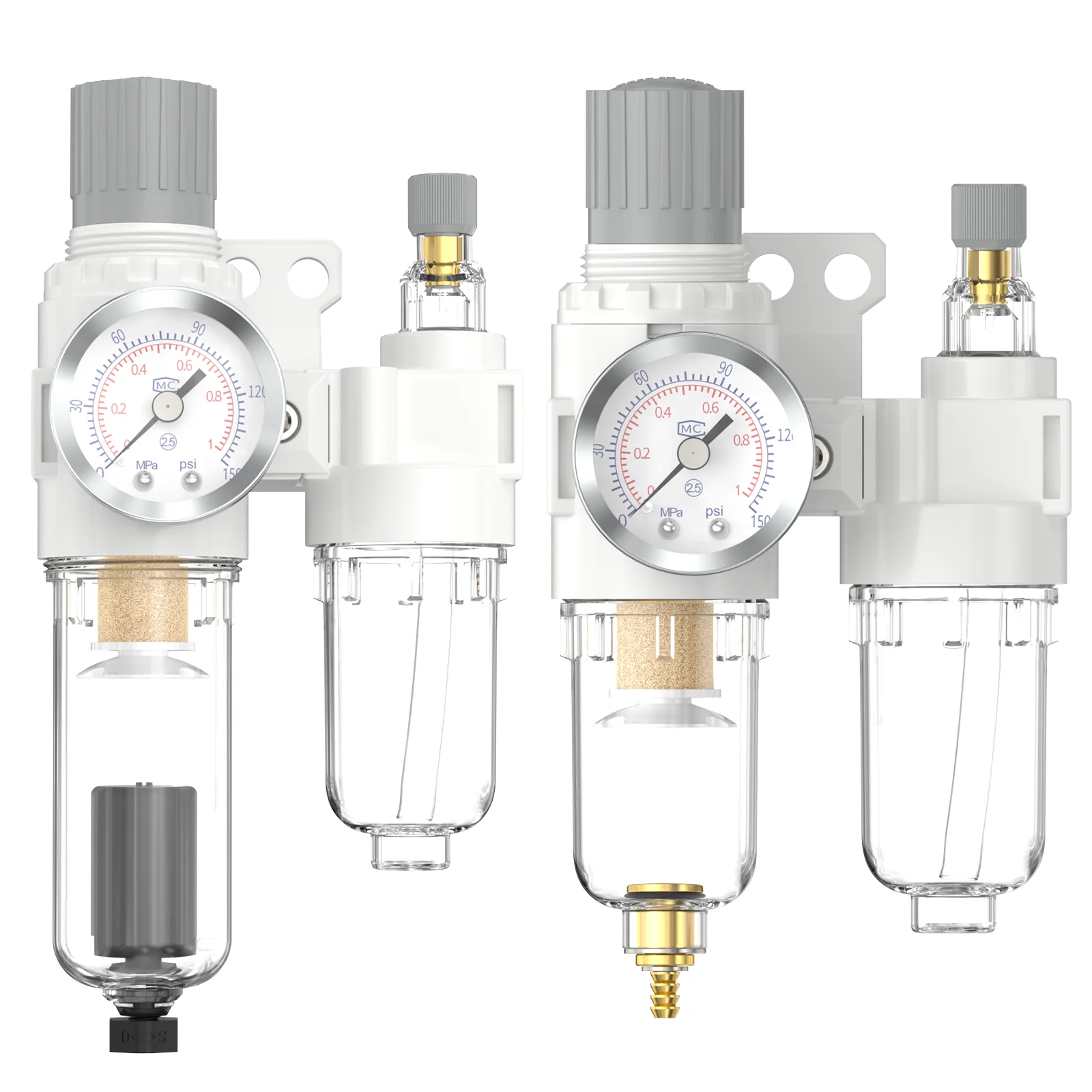 

White AFC2000 air compressor air pump pressure regulating valve oil-water separator filter air source processor with connector