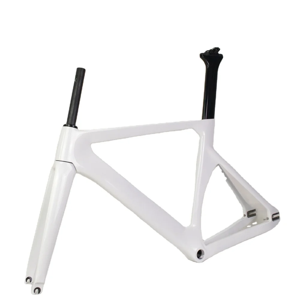 

China Factory direct sale Aero Track Bicycle Frames 700*25C Tire Time Trial Bike Parts 1-1/8" to 1-1/2" Head-tube