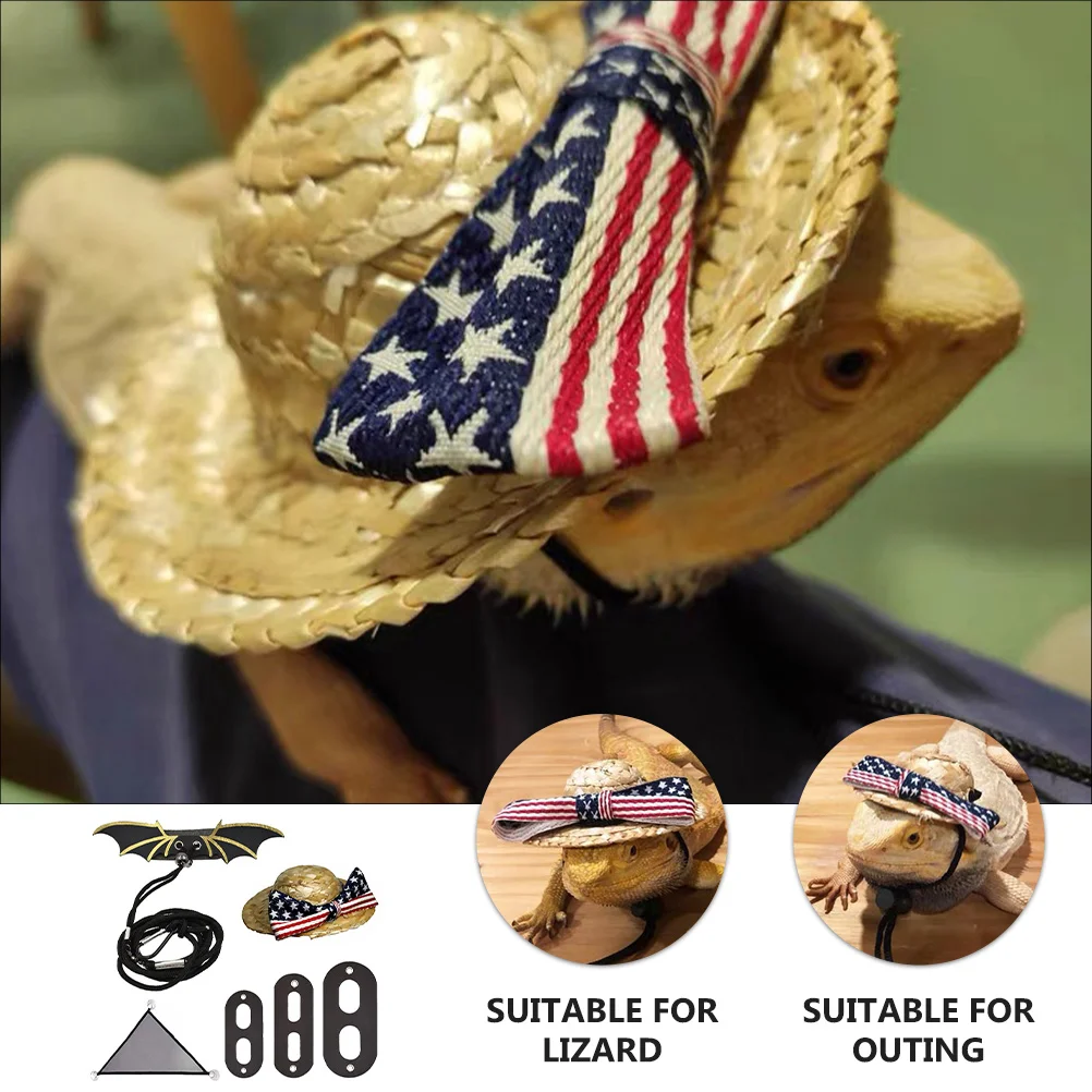 

7pcs Harness Set Wing Hat Hammock Costume Accessories Durable Outdoor Play Small Pet Crawling Gear Vest Leash Pet Vest Leash