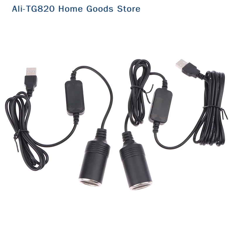 

[TG820]1PC Auto Interior Accessories 5V To 12V Car Cigarette Socket USB Converter Power Adapter Controller Plug Connector