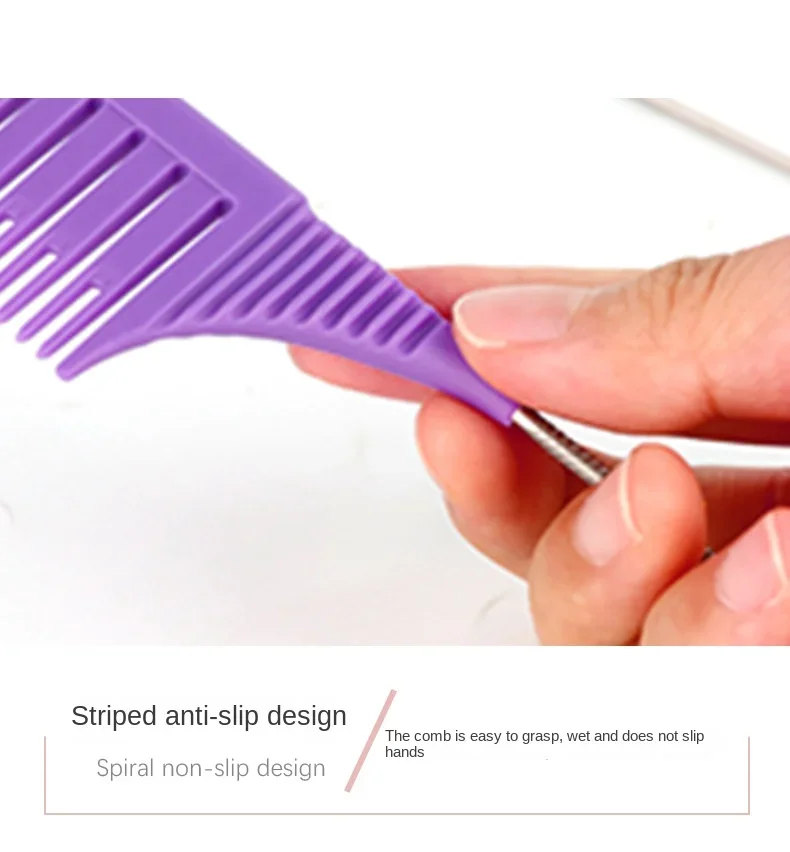 3 stücke Haarbürste Haar Styling Kämme Schwanz Kamm Set Färbung Färben Kamm Salon Werkzeug Schnitte Hervorhebung Weben Schneiden Kamm – Detail 7