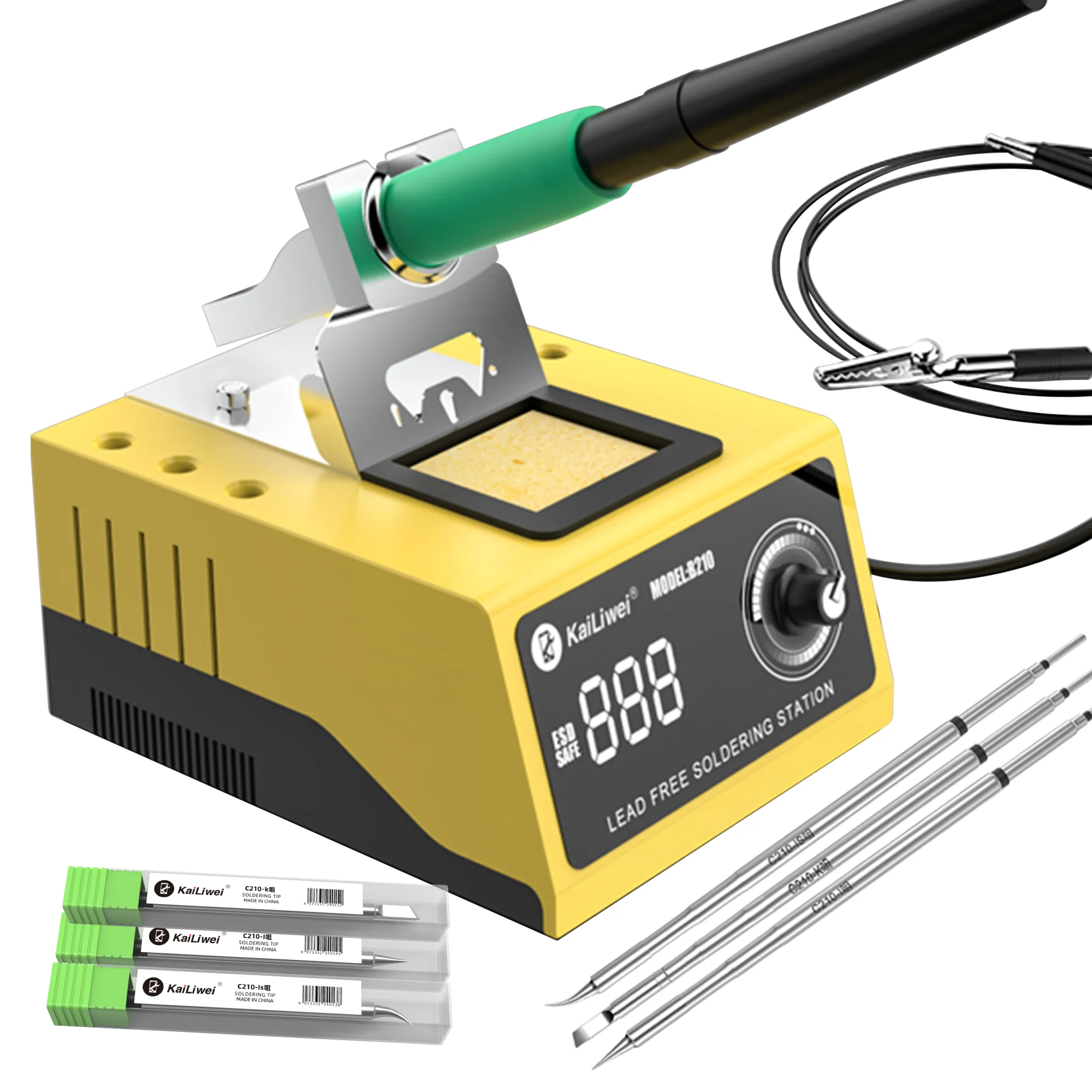 

Kailiwei B210 Soldering Station OLED Digital Adjustment Auto Sleep 1s Quick Heating JBC 210 Micro Electronic Repair Welding Tool