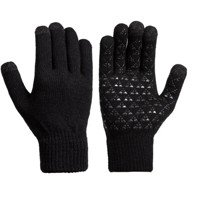 الشتاء الدافئة المخملية قبعة وشاح قفازات مجموعة الشتاء القبعات متماسكة قبعة الرجال والنساء المخملية قبعة المرجان الصوف وشاح في الهواء الطلق #4