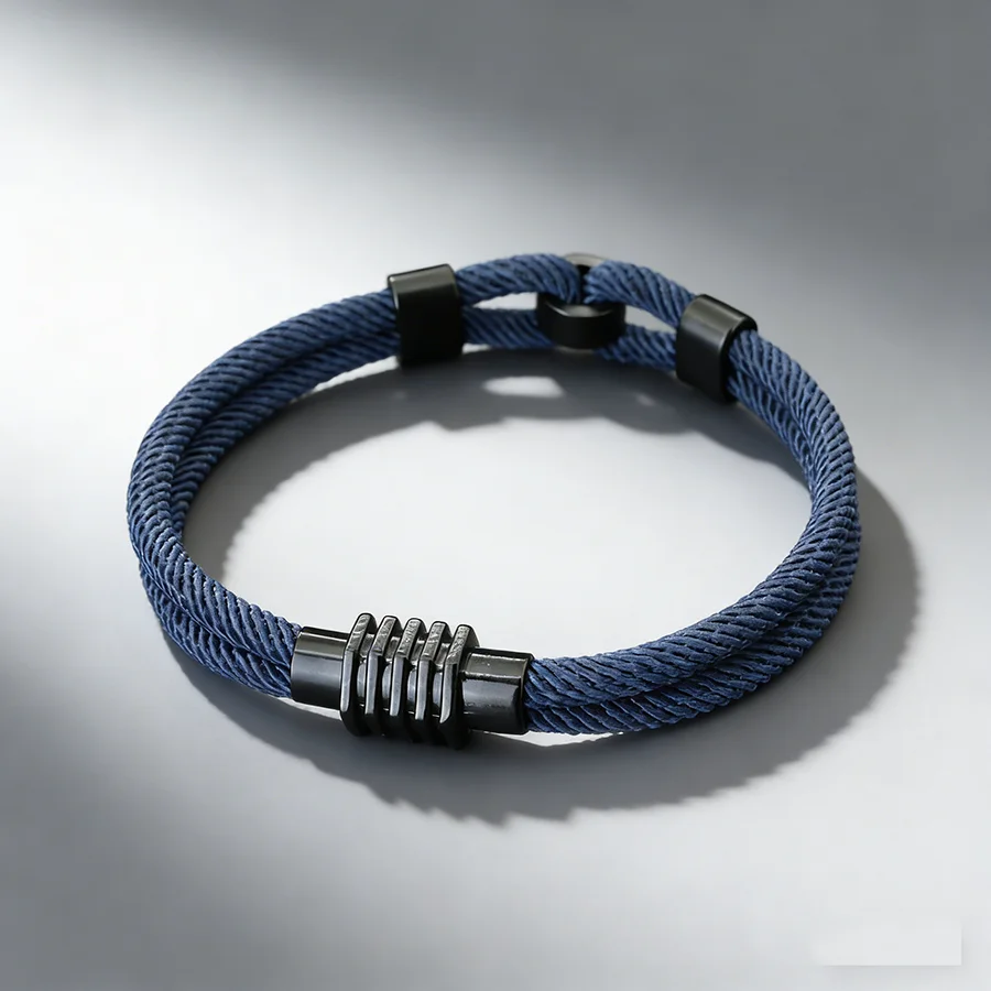 Noter Stylish Men String Bracelet Selected High Quality 4mm Rope Absorb Sweat No Deformation Or Fading Versatile Accessories