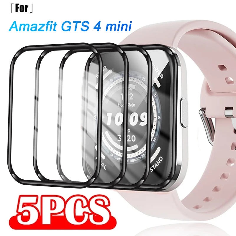 9D Soft Tempered Glass Film For Amazfit GTS 2 4 Mini GTR 2E 3 Pro Screen Protector for Amazfit Bip U Pro S Lite Pop (No Glass)