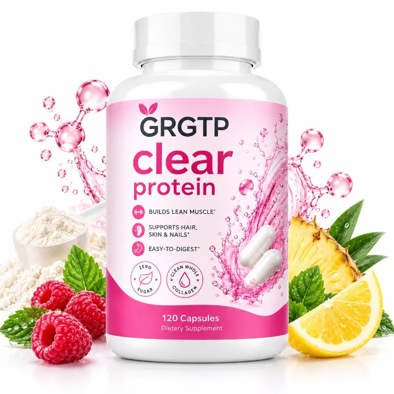 Clear Protein Capsules - Protein Synthesis, Support Cell Repair, Supports Skin, Nail, Bone and Joint Health, Build Muscle Mass