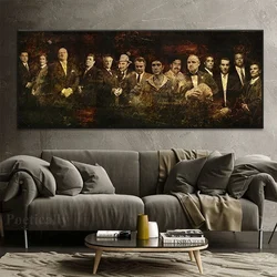 Mafia Leader Retro Posters Classic Movie Godfather Art Picture Print Canvas Paintings Large Living Room Decorative Wall Painting