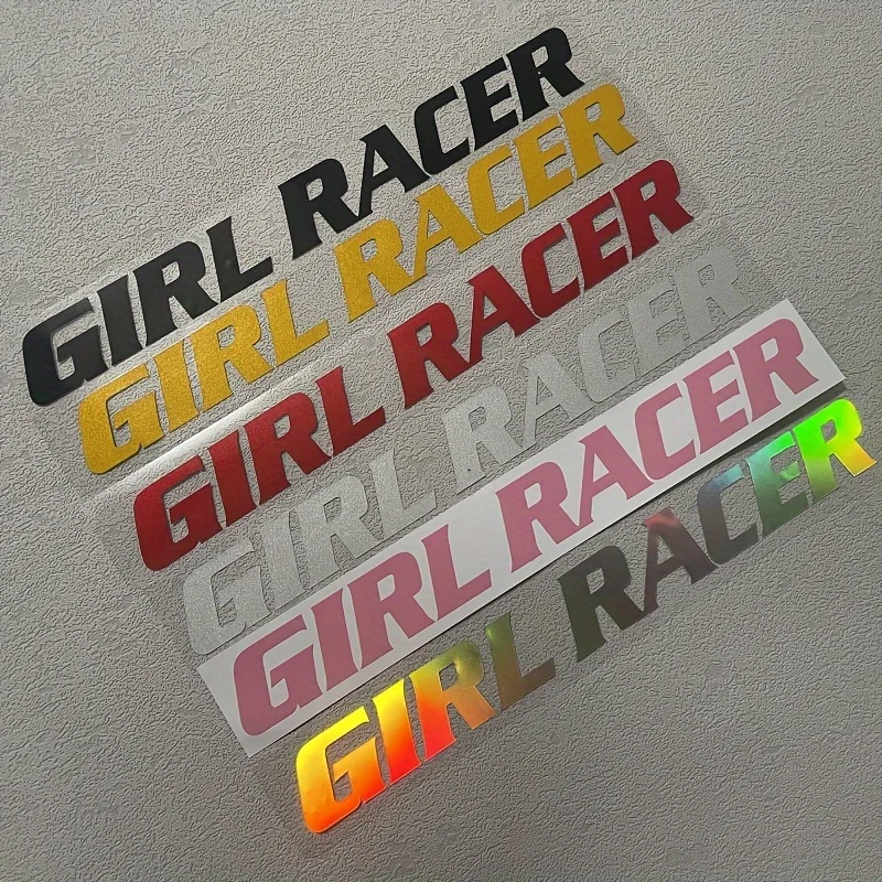 

1PC Vehicle Window Personalization Sticker - Upgrade Your Car with a "GIRL RACER" Decal