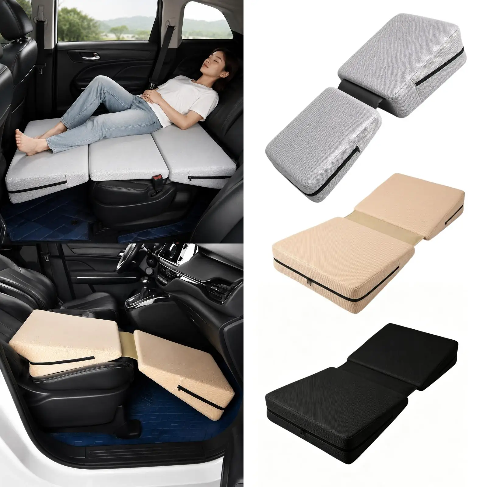 

Soft Car Seat Wedge Cushion Comfortable Leg Rest Universal Front Pad Cooling Interior for SUV Camping