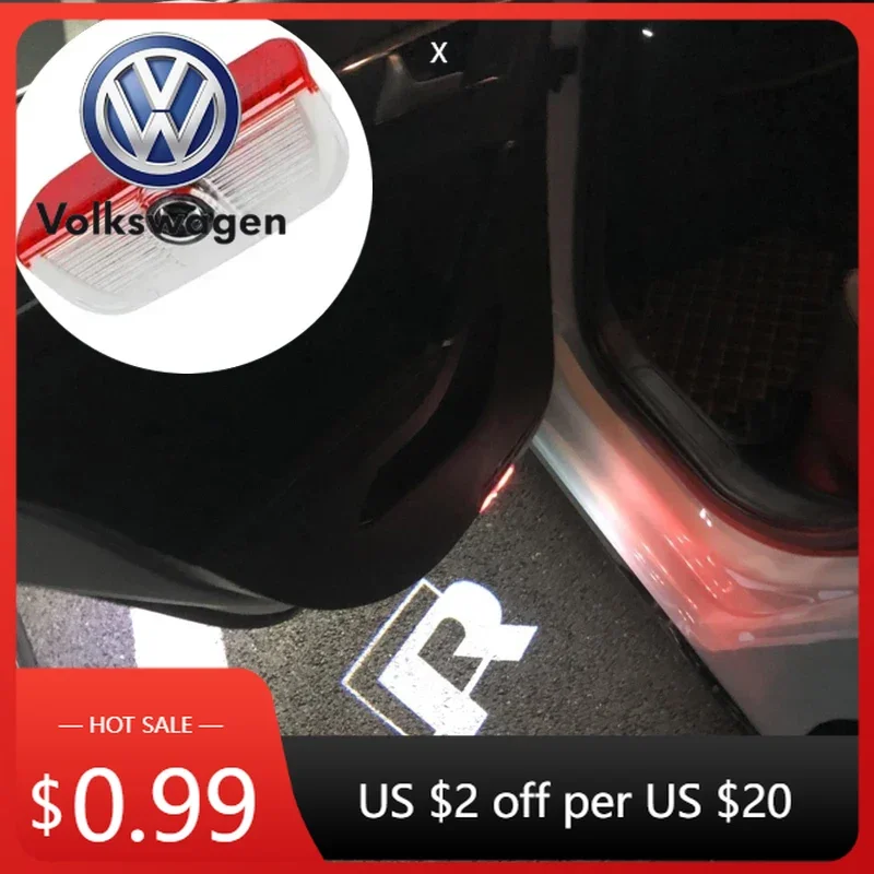 

Горячая новинка 2026: Светодиодные проекционные лампы в дверь для автомобилей VOLKSWAGEN VW R LINE Rline Golf Tiguan Touran Touareg EOS Jetta Passat T-ROC