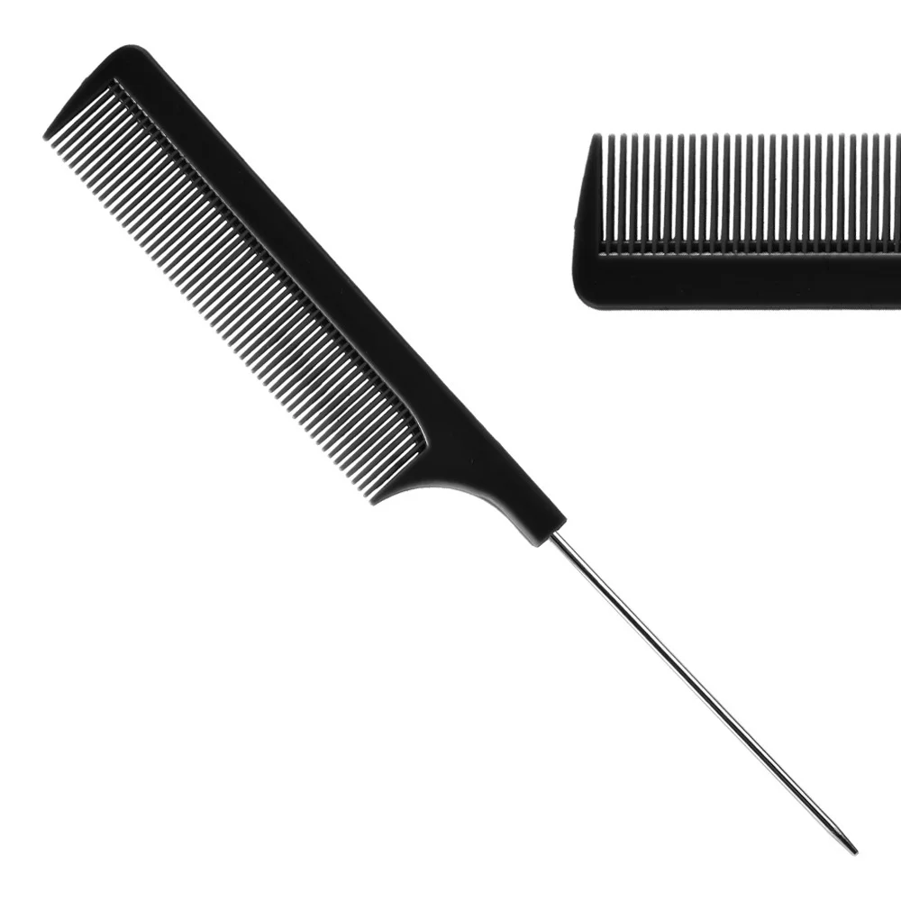 

Children Girl Solid Color Pointed Tail Hair Comb Anti-static Brush Barber Steel Needle Comb Salon Hairdresser Barber Accessories