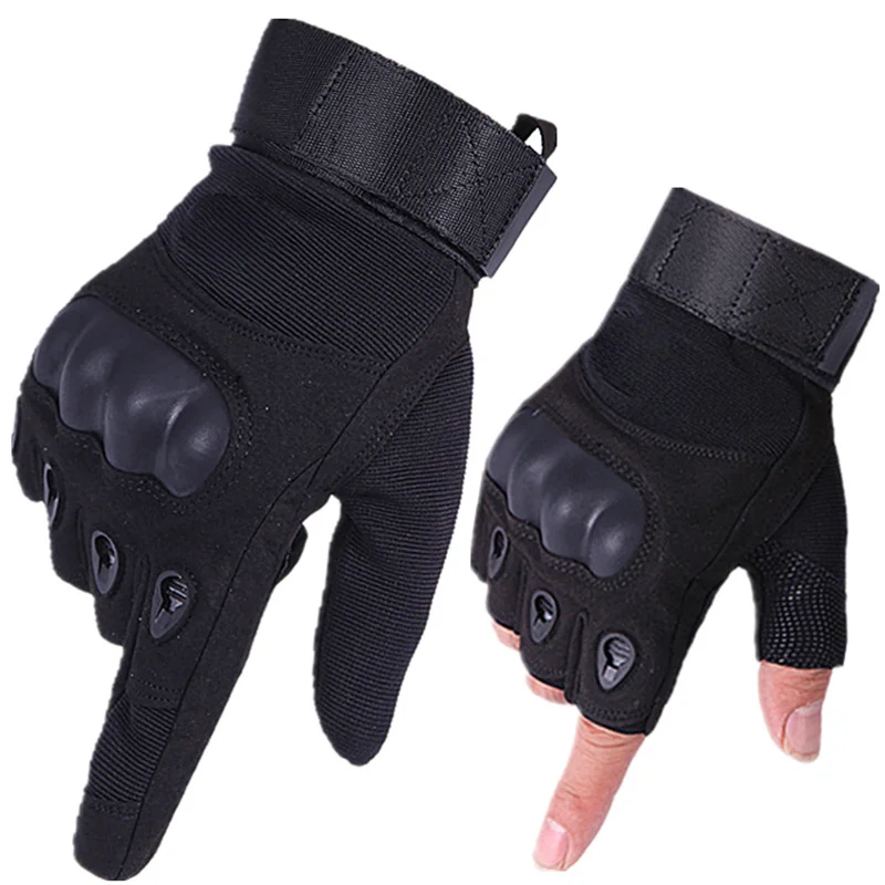 Guantes de motocicleta tácticos para hombre y mujer, protección de nudillos, deportes, dedo completo, ciclismo, bicicleta