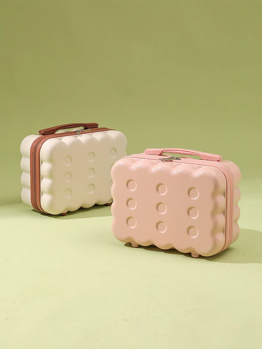 

14 inch Cute Mini Macaron Biscuit Carrying Case Makeup Case
