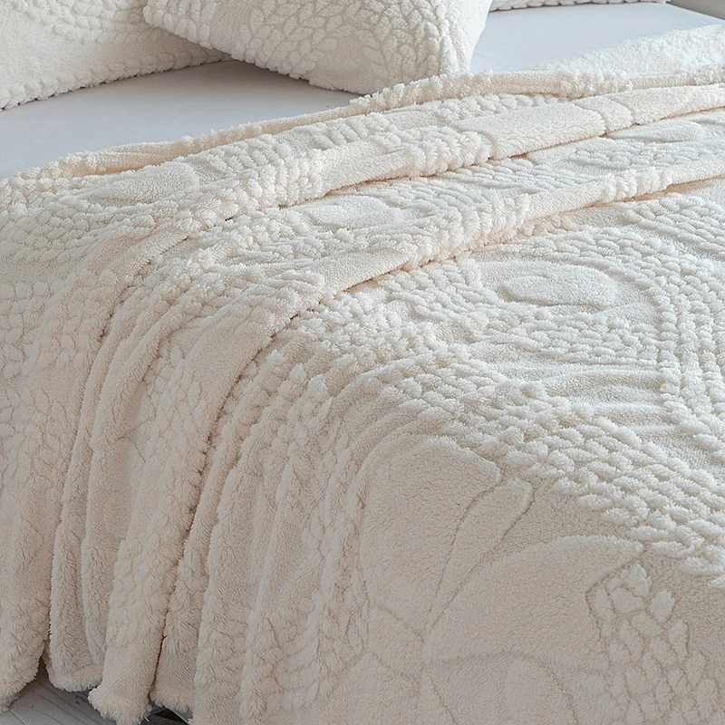 Tafel Roman Column Double-Sided Velvet Jacquard Plush Throw Blanket Soft Cozy Fluffy Sofa Bed Couch Nap Home Decor Blanket