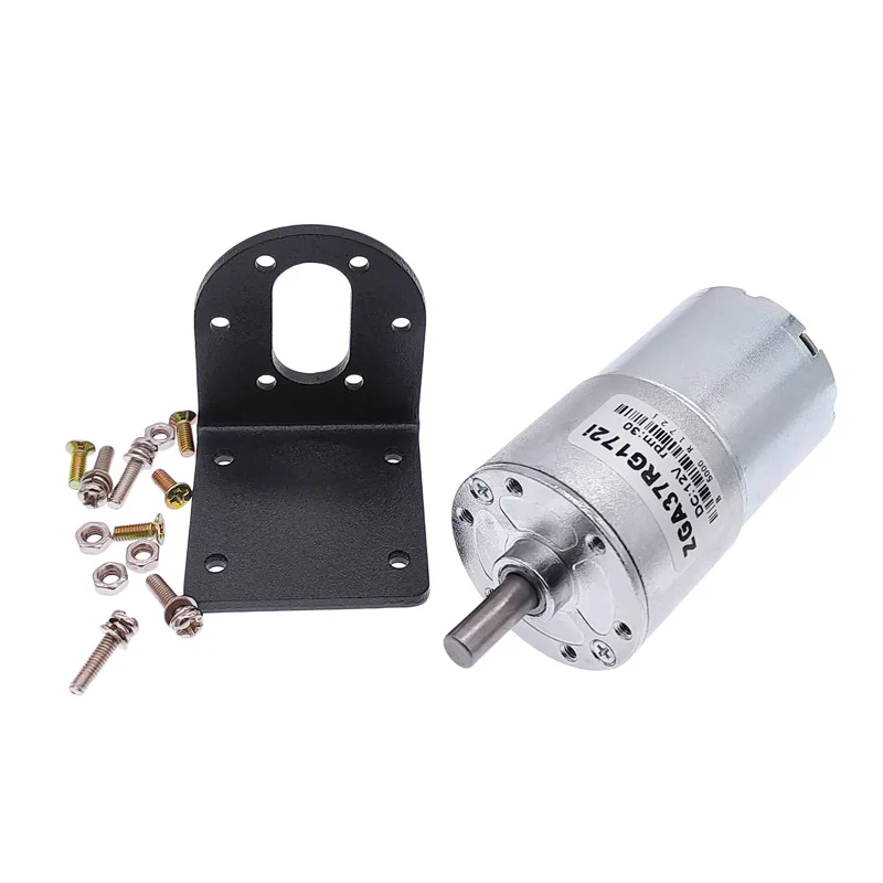 DC Motor GA37RG With Motor Holder High Torque Electric Gear Motor 12V 24V Mounting Bracket