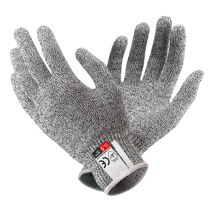 5 Level Safety Anti-cut Work Gloves Cut-Resistant Safety Gloves Anti Cut Proof Gloves Kitchen Garden Butcher  Safety Gloves