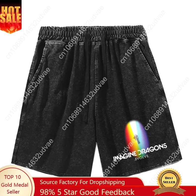 

Imagine Dragons Shorts Man Woman Teenager Retro Short Pants Vintage Cotton Elastic Soft Beach Shorts Pattern Customized Pant
