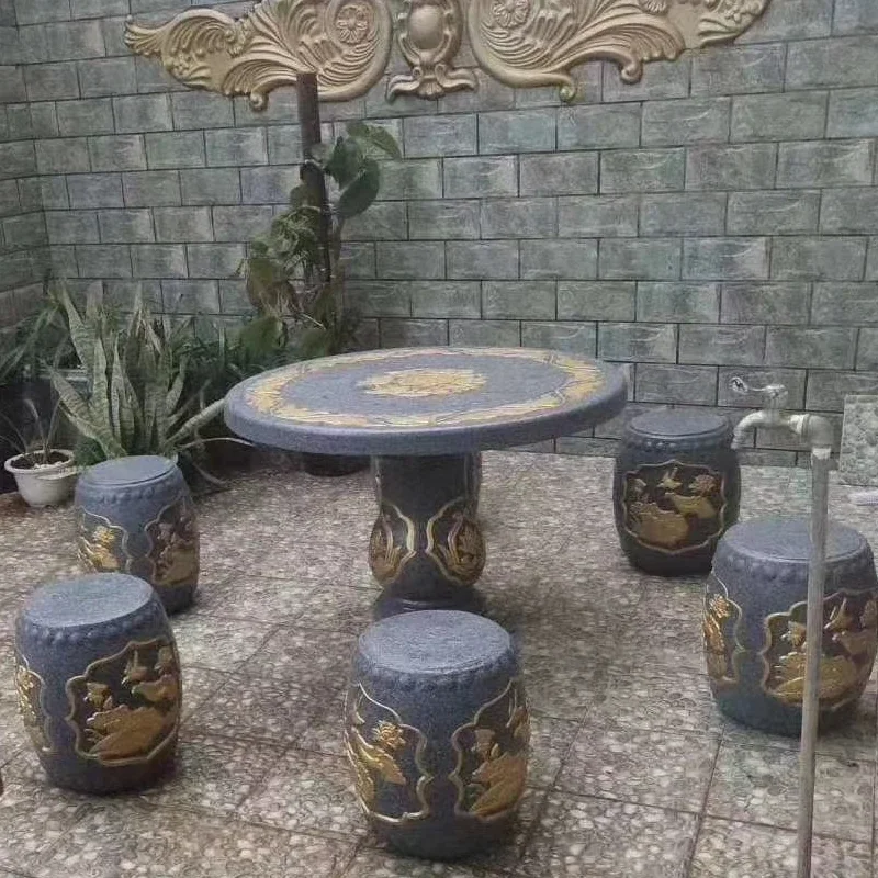 Cement table mold antique stone table stone stool model courtyard garden homemade thickened plastic chess and card