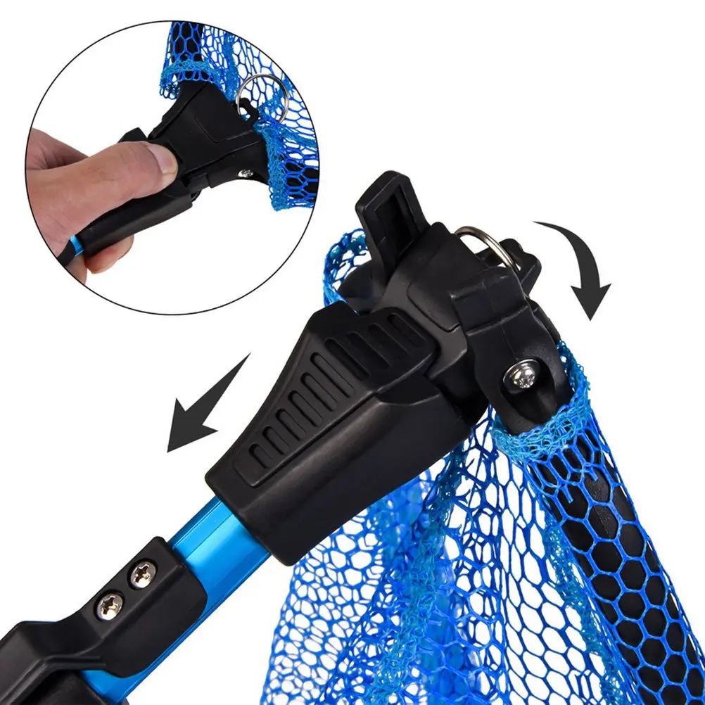 Telescopic Fishing Net 2 Section Aluminum Alloy and ABS Material Delicate Net Design Safe for Catch and Release Fish Tank