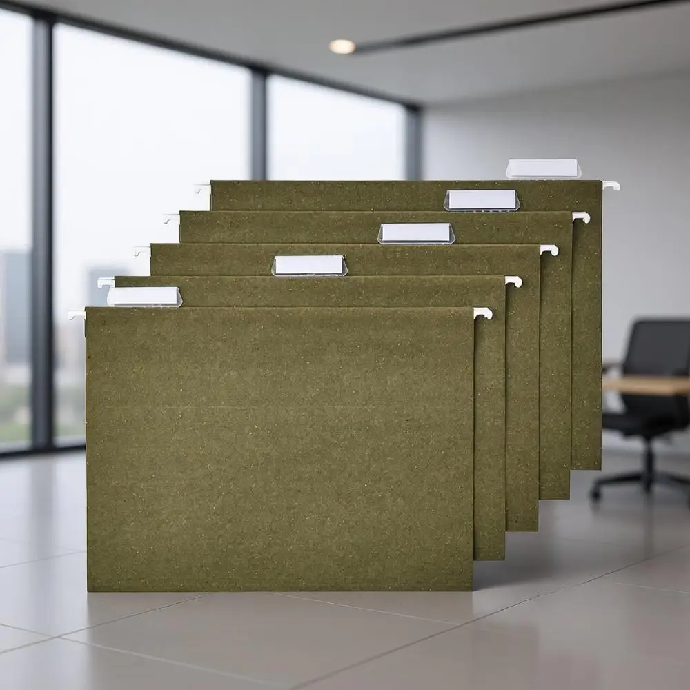 

Заготовки для подшивания документов формата Letter, срез 1/5, 75 штук, зеленая подставка