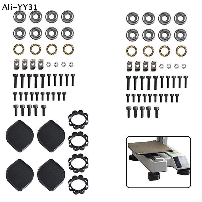 

【1Y】1Set For HULA Anti-Vibration Feet Bambu Lab P1P P1S For HULA Self-Aligning Feet Creality K1 K1C K1 Max Legs 3D Printer Parts