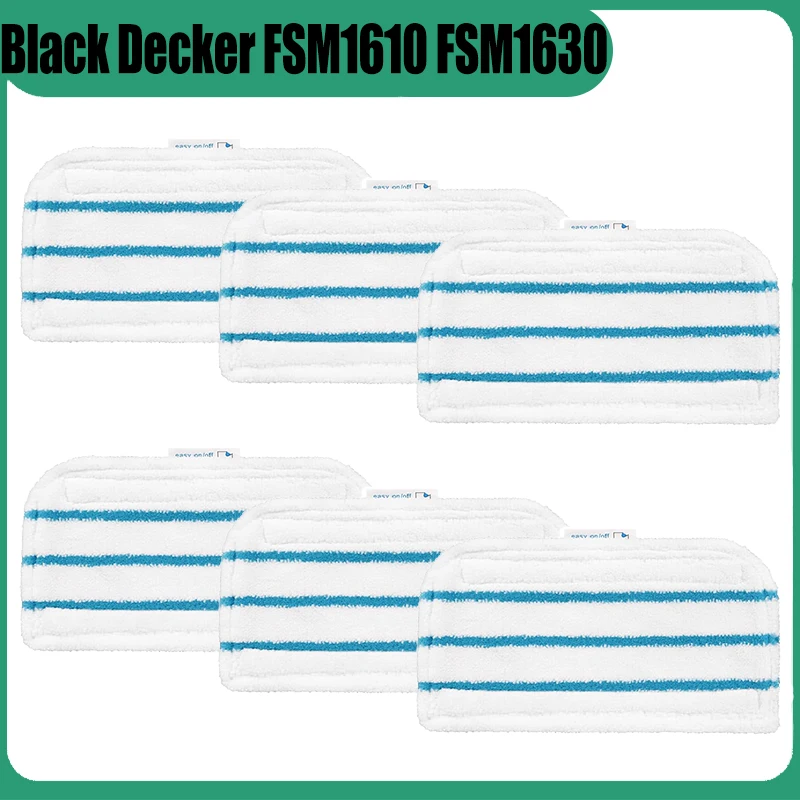 وسادات ممسحة بديلة لممسحة البخار بلاك + ديكر FSM 1610/ FSM 1630/FSM 1600/FSM 1620 قطع غيار ملحقات وسادة التطهير القابلة للغسل