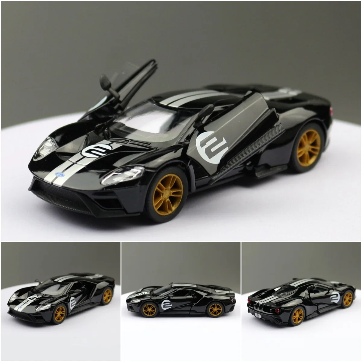 フォードgt 2017子供用車モデル,合金車,ダイキャスト,おもちゃの車,ミニチュアスケール,1:38