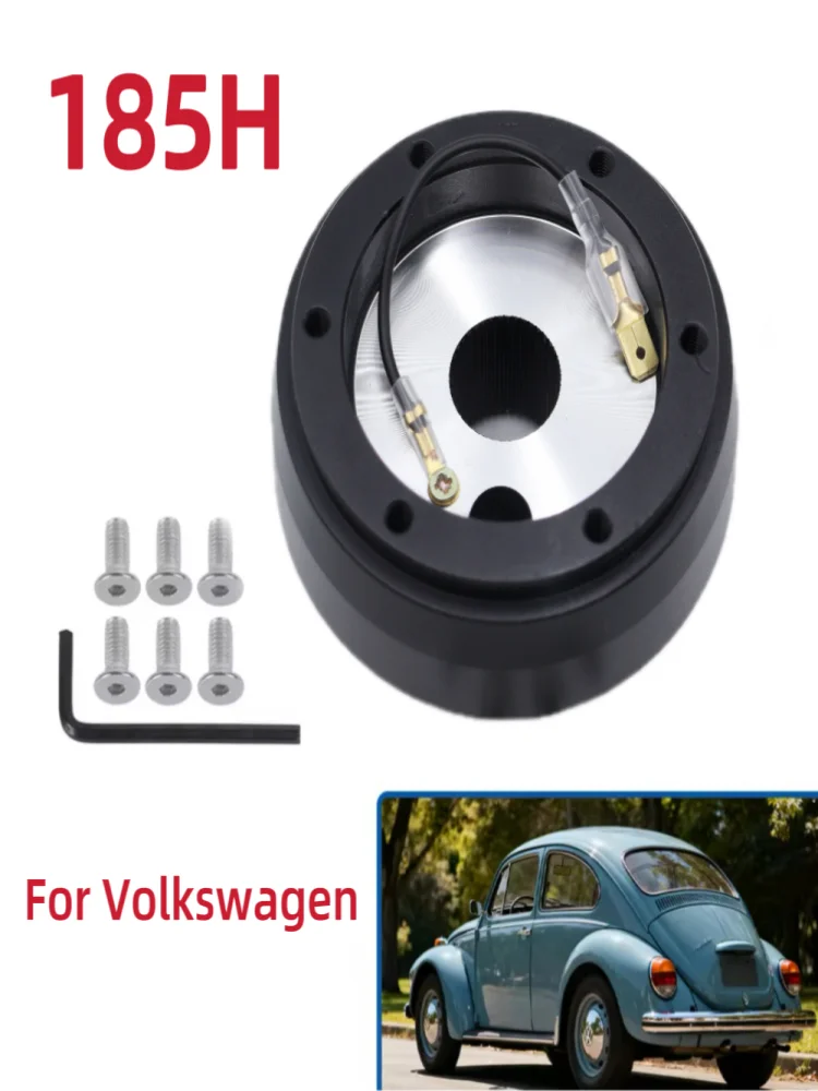 Volant à dégagement rapide 185H Adaptateur de moyeu court à 6 boulons Compatible avec Volkswagen 411 412 Beetle 60-74