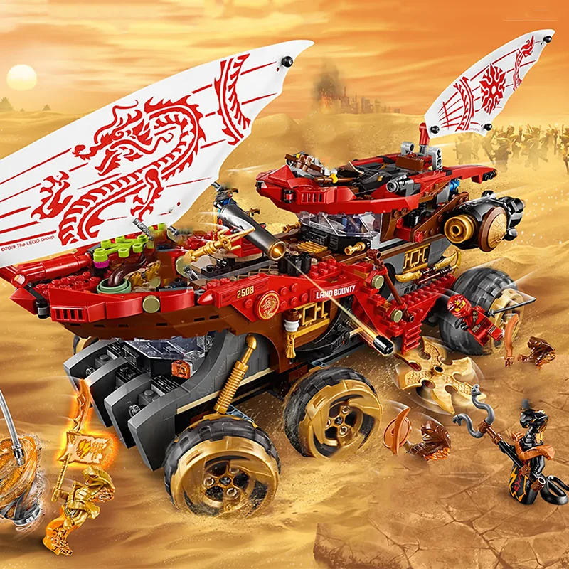 Ensembles MOC compatibles série Ninja, blocs de construction, Land Bounty, destin, voiture de