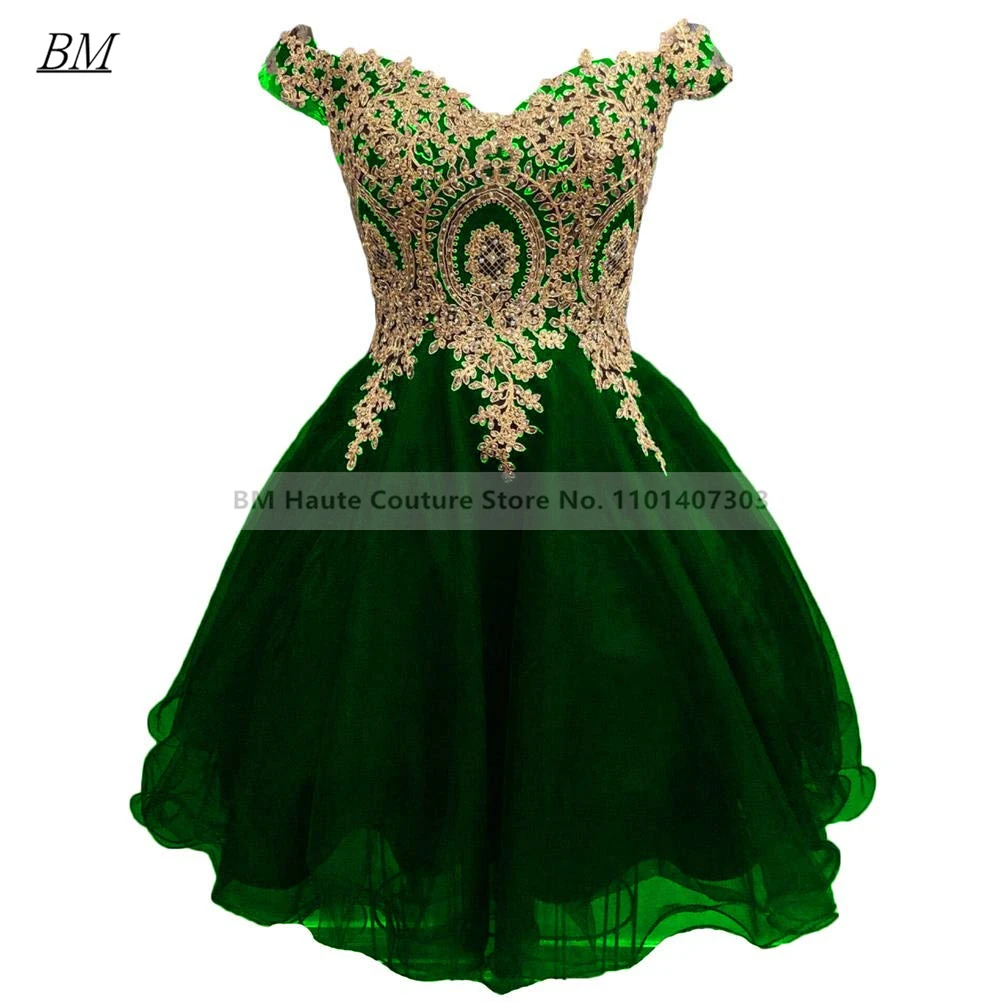 Robe de cocktail en dentelle courte, ligne A, décolletée, zone, appliques en tulle, perles de cristal, mini robe de Rh, remise des diplômes, BM393