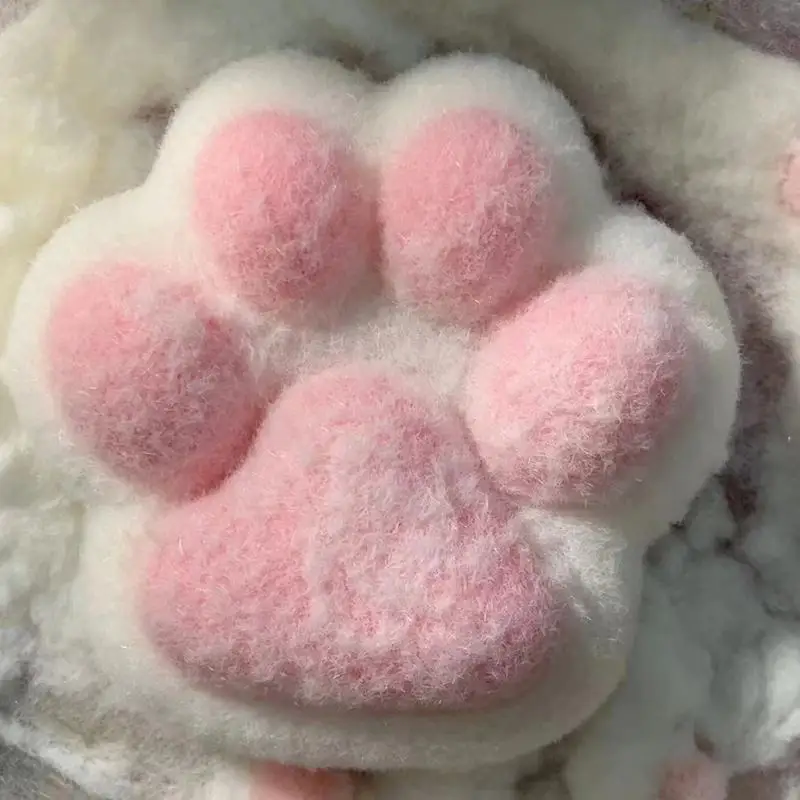 

New Squishy Silicon Taba Squishy Mochi Toy 0.8kg Soft Tabby Cute Pink Fuzzy Cat Foot Marshmallow Big Cat Paw Stress Relieve Gift