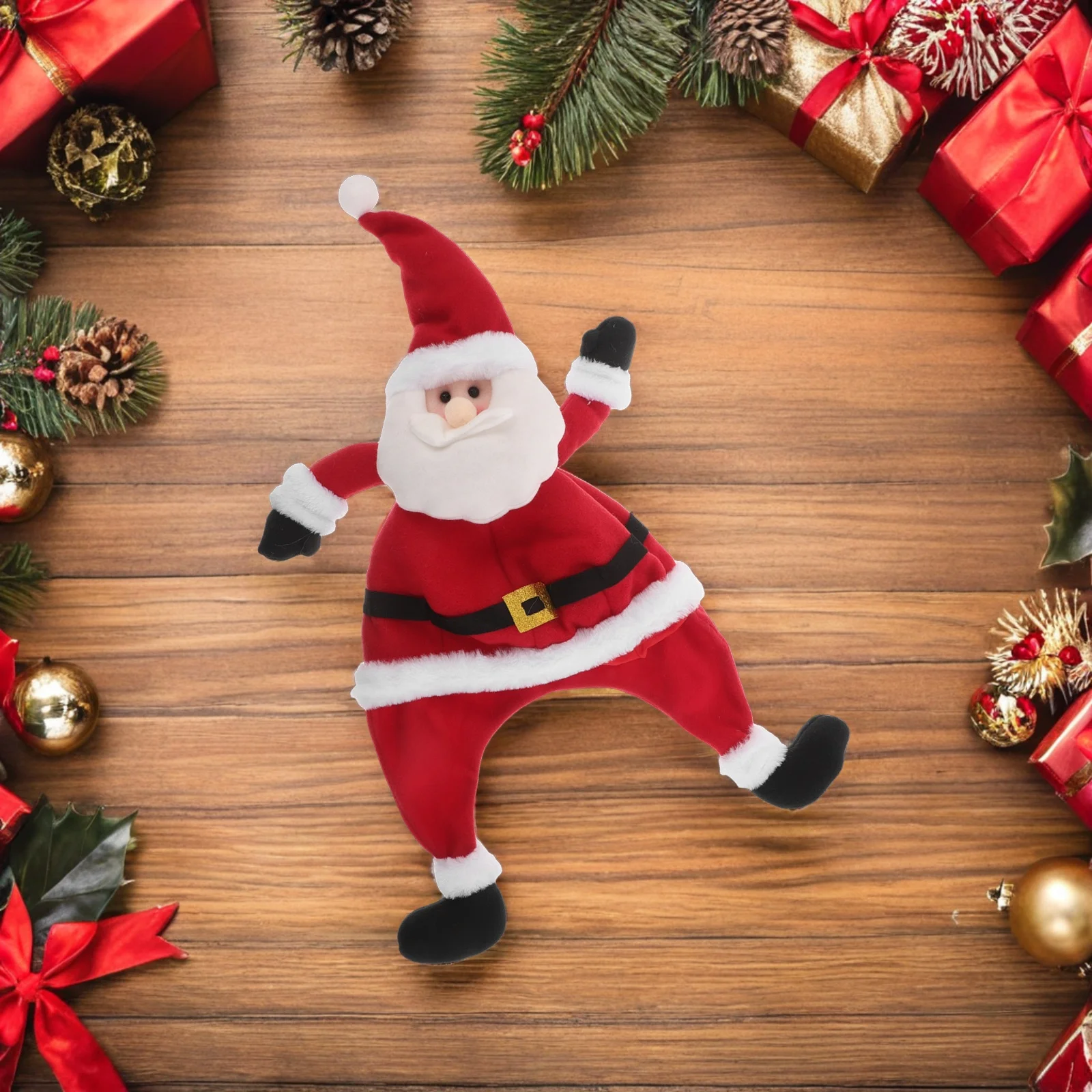 

3D Long-Legged Santa Hat Christmas Party Headwear For Adults Kids Holiday Costume Accessory Festive Decoration