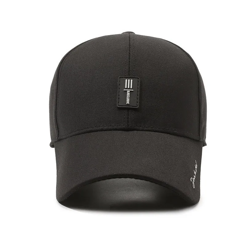 Men Simple Casual Baseball Cap Outdoor Sports Sun Hat Garment Fabric Breathable Peaked Hats Middle Aged Male Summer Daily Wear