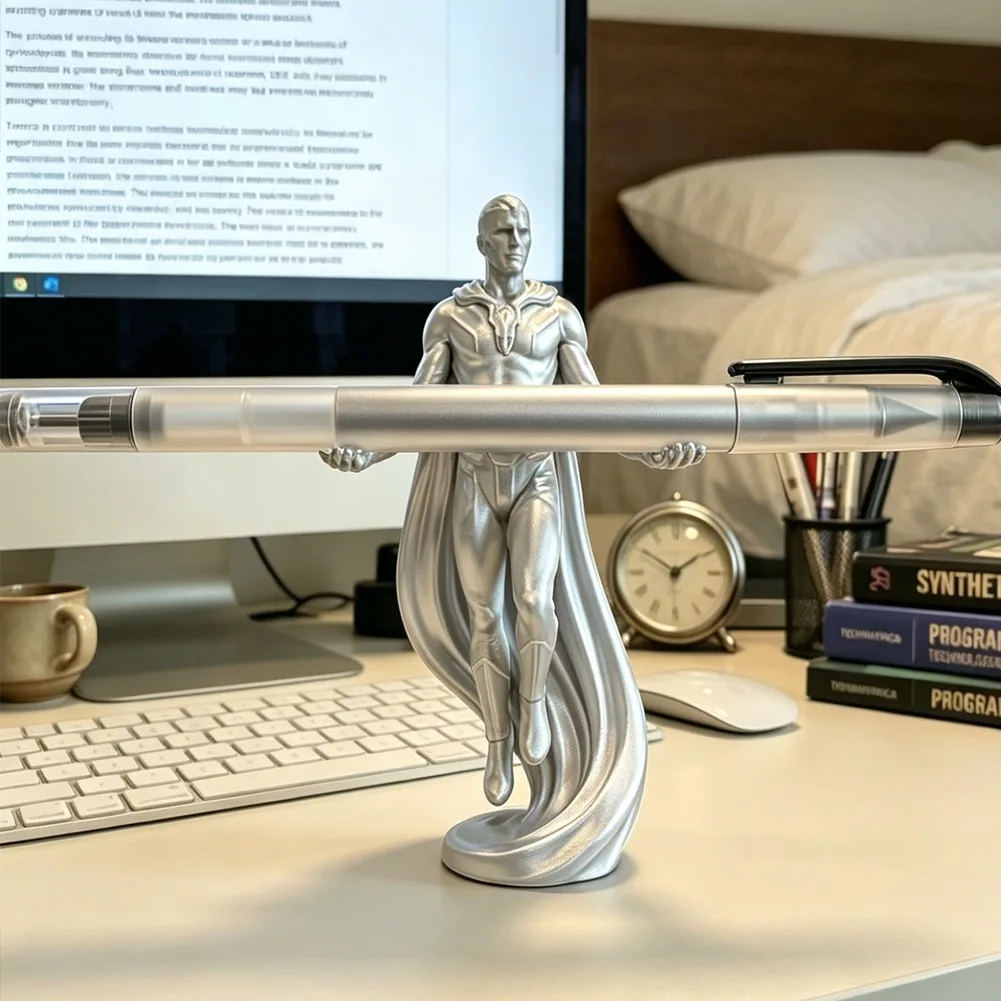 Creative Synthetic Human Pen Holder Anime Sentinel Pencil Racks 3D Printed Butler Stationery Stand Office Desk Organizer Decor