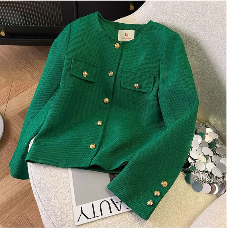 2025 nouveau automne femmes vestes Cardigan manteau coréen dame vêtements d'extérieur en vrac solide tempérament décontracté élégant dames vestes courtes