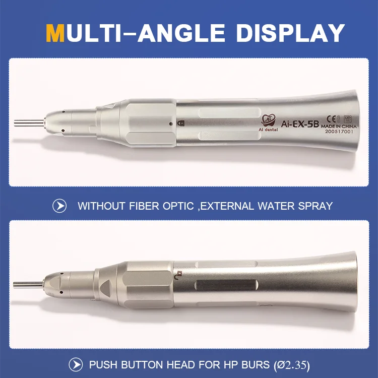 AI-EX-5B 4:1 Reduction Straight Dental Electric Handpiece For HP Burs (ø2.35) Max Speed: 10,000 Min-1 Spanish Dentist Popular
