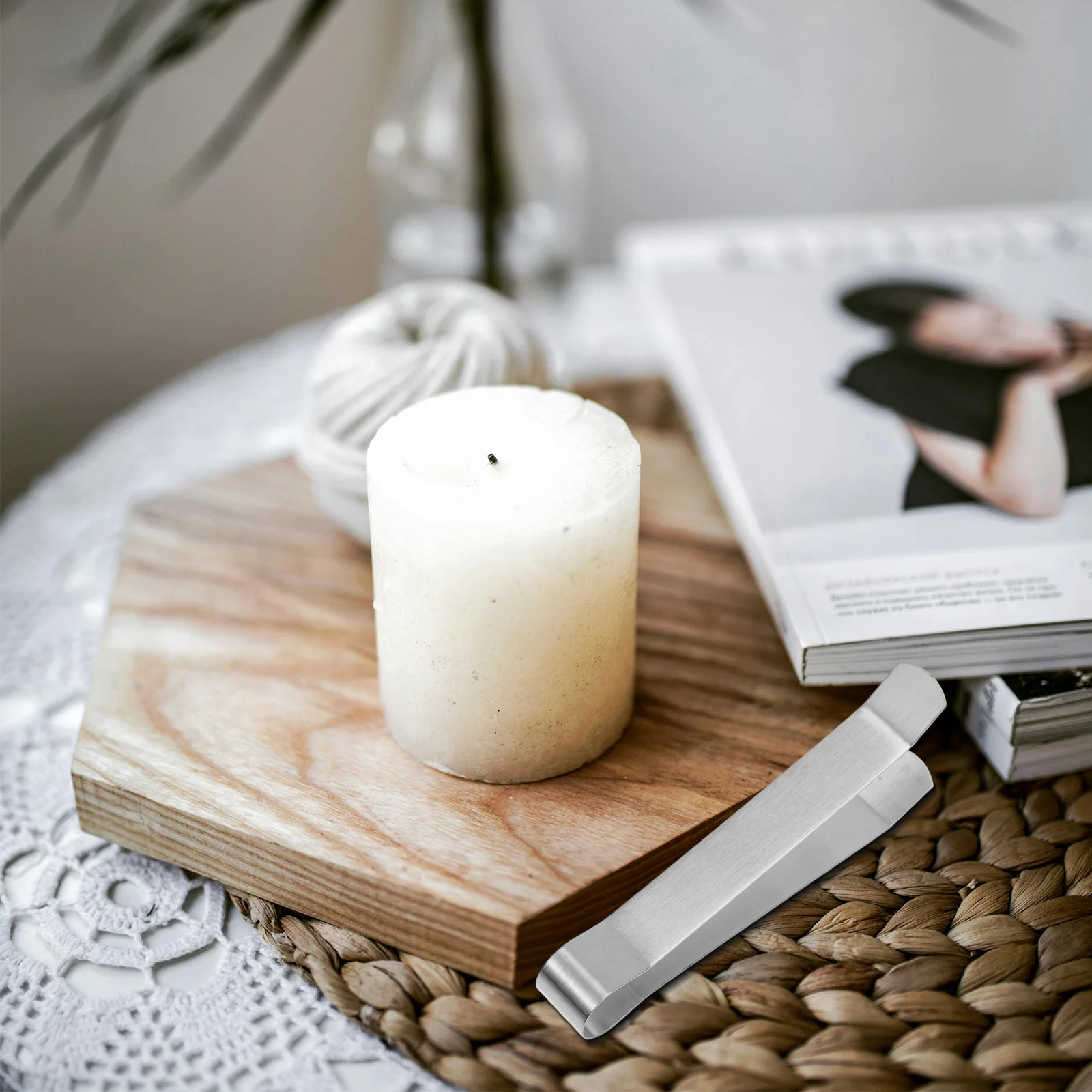 4 قطعة كليب الفولاذ المقاوم للصدأ الفتيل المعدني المشبك لآمنة إطفاء الحريق المشبك استخدام لهب طفاية أداة