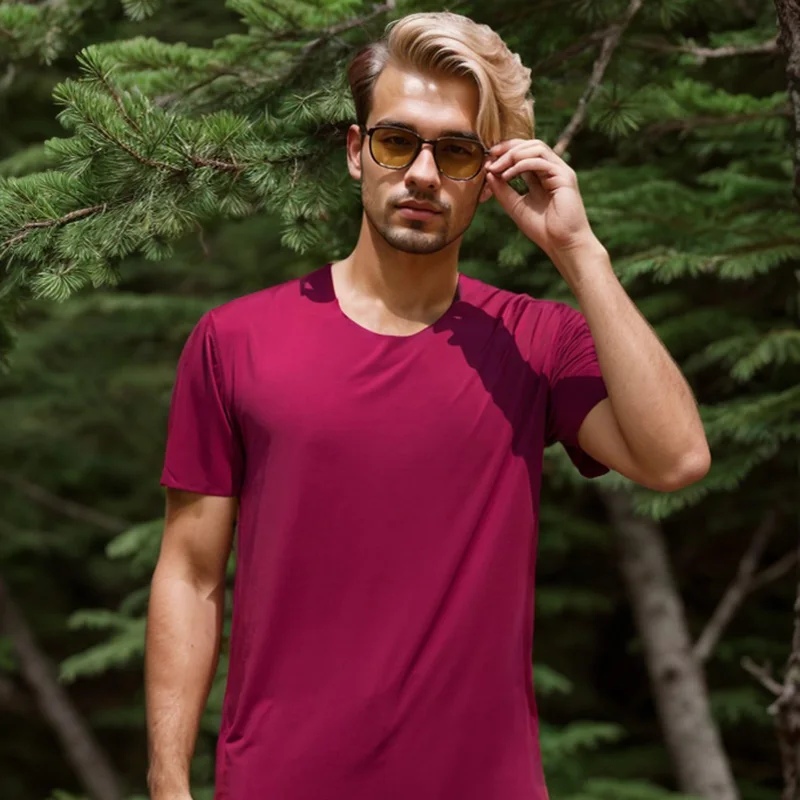 Camiseta deportiva ultrafina para hombre, transpirable, agradable para la piel, cómoda, para fitness, correr y hacer ejercicio, 1 unidad