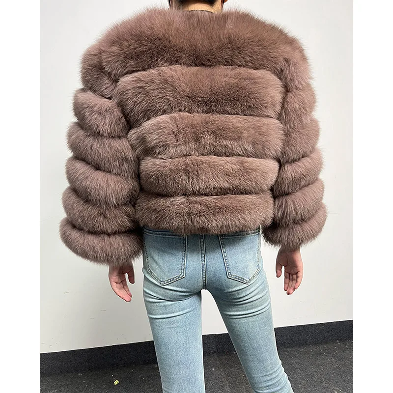 Maomaokong 2024 Natural Fox Real Fur Coat Women Winter Warm Luxury Fur Jacket Detachable Long Sleeve Female Vest Furry clothing