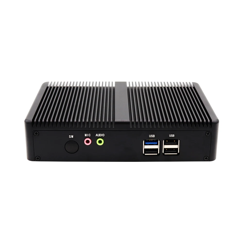 Yohirs Cheap Mini PC Intel Celeron J1800 J1900 J4125 2*LAN 2*DB9 COM Fanless Embeded Industrial Computer HD VGA WIFI