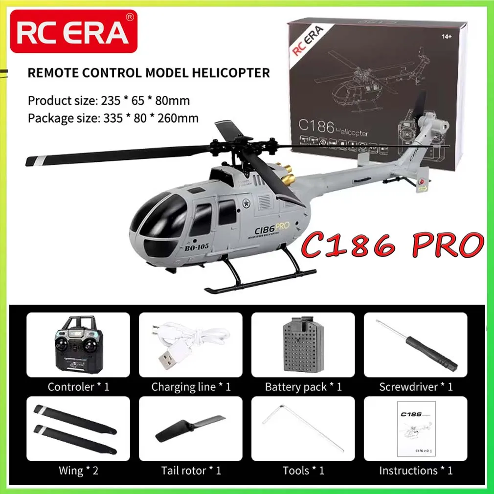 

C186 Pro RC Helicopter RTF 4CH 6-axis Electronic Gyroscope 6G Mode 2.4G Transmitter for Stabilization Remote Control Hobby Toys