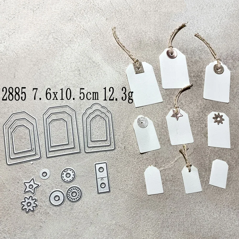 

Book Tags Frame Metal Cutting Dies Craft Carbon Steel Embossing Template for DIY Scrapbooking Photo Album Card Making Supplies