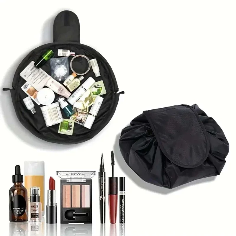 Borsa portaoggetti con coulisse di fascia alta alla moda Nuova custodia cosmetica impermeabile Borsa da toilette da donna di grande capacità Organizzatore da viaggio in PU