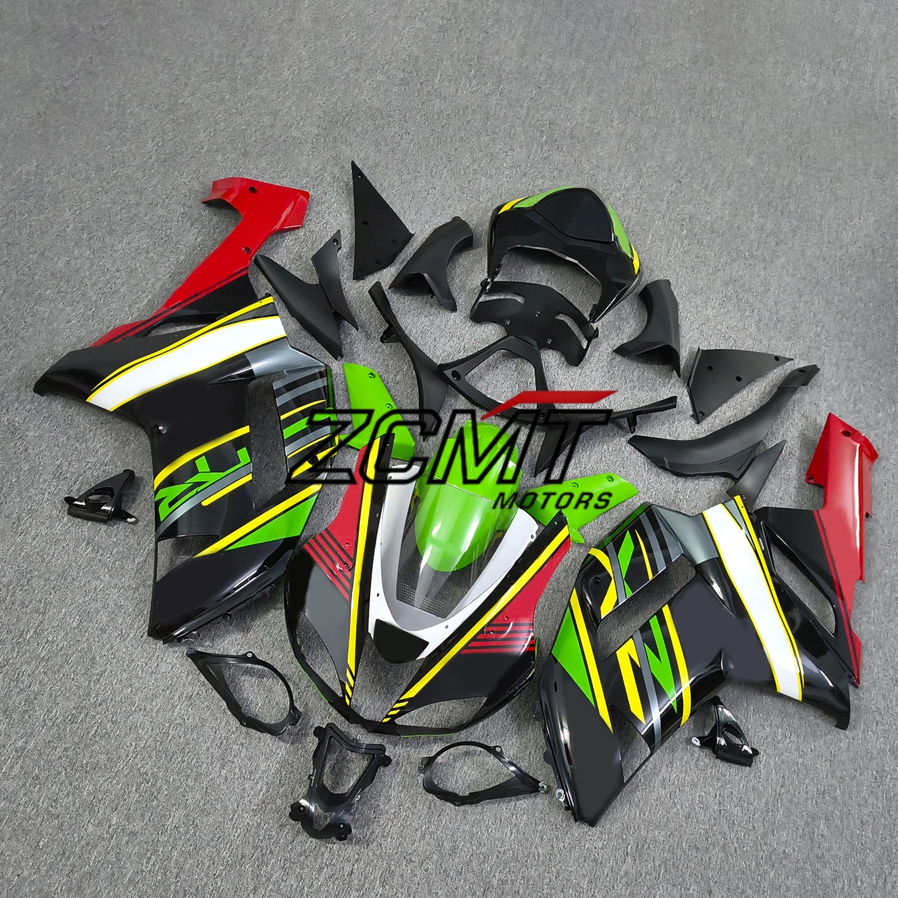 New ABS For ZX6R 600 2007 2008 for zx-6r zx 6r 636 07 08 Fairing kit Bodywork cowl Bright Black 3