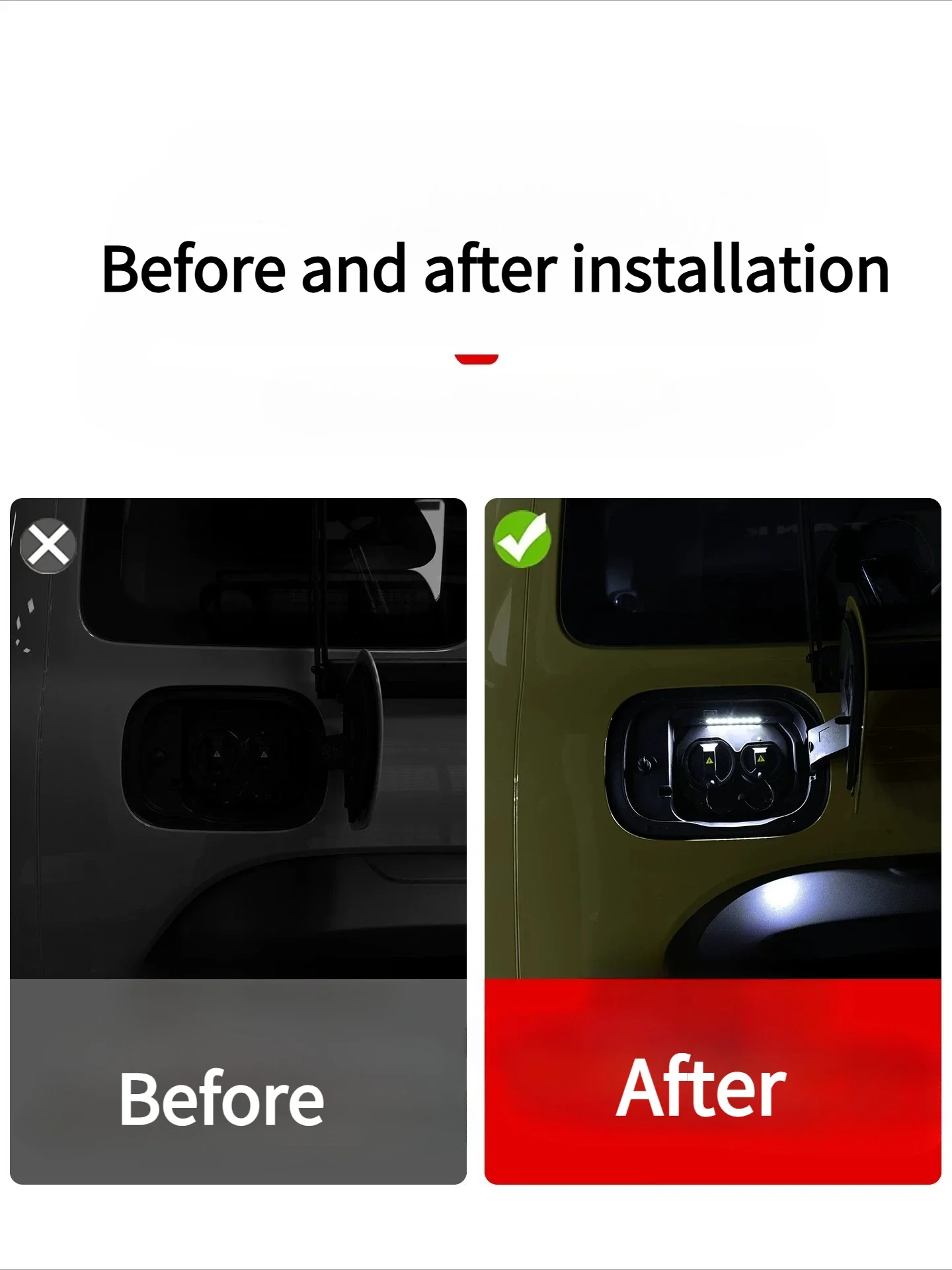 For Tank 300 / 400 / 500 2023-2026 Car Charging Port Induction Lighting Automatic Light At Night Sensor Light Modification detail image 2