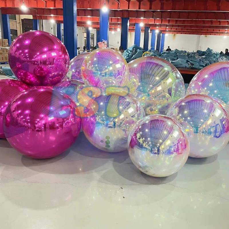 Wedding Stage Decoration Large Giant Inflatable Mirror Balloon Inflatable Mirror Spheres Iridescent Mirror Ball